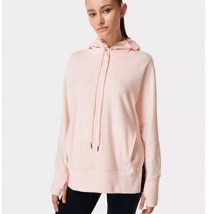 Sweaty Betty Liberate Luxe Fleece Pullover Hoodie Sweatshirt Pink Size S Women’s